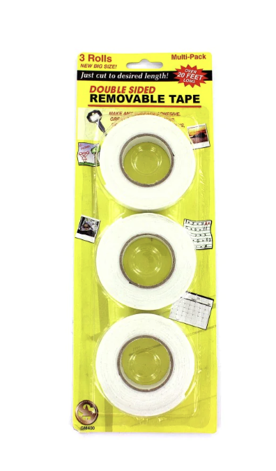 Double Sided Removable Tape (3 Rolls)