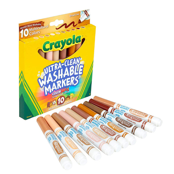 Crayola® Washable Multicultural Markers (10 ct) PaperWorm
