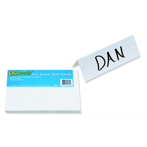 GoWrite® Dry Erase Tent Cards Non Adhesive PaperWorm