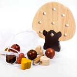Educational Wood Tree Toy Threadable Bead