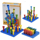 Educational Toy Bubbles & Blocks Stacker Pegs