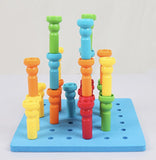 Educational Toy Bubbles & Blocks Stacker Pegs