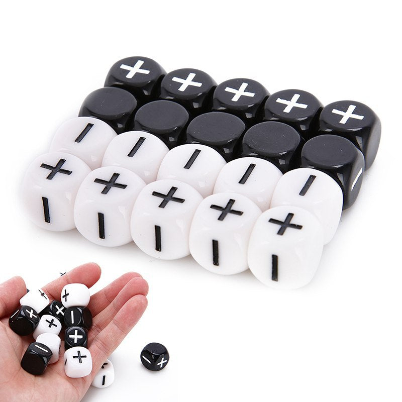 Plus Sign Dice Dice 16mm Mathematical Signs +, - – PaperWorm