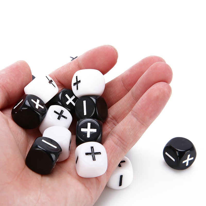 Plus Sign Dice Dice 16mm Mathematical Signs +, - – PaperWorm