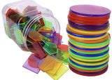Educational Toy Pattern Blocks Translucent Colors