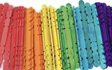 Ice Cream Sticks Grooved Edge (Colored)