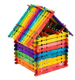 Ice Cream Sticks Grooved Edge (Colored)