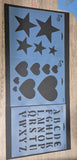 Plaid Simply Stencils Alphabet with Stars and Hearts