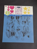 Plaid Simply Stencils Alphabet with Stars and Hearts
