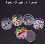Stackable Bead Container (Round 5 Layers)