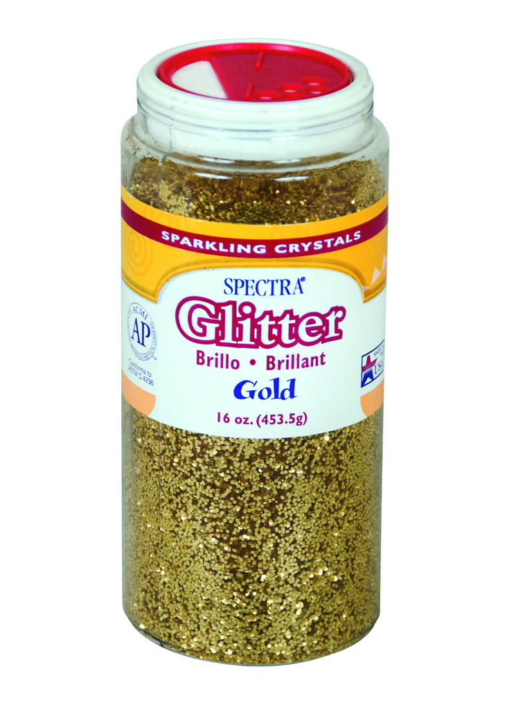 Spectra® Glitter, Gold, 1 Lb. Per Jar, 2 Jars Spectra® Glitter, Gold, 1 Lb. Per Jar, 2 Jars