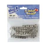 Darice® Alphabet Beads - Cube - Black Letters - 6mm