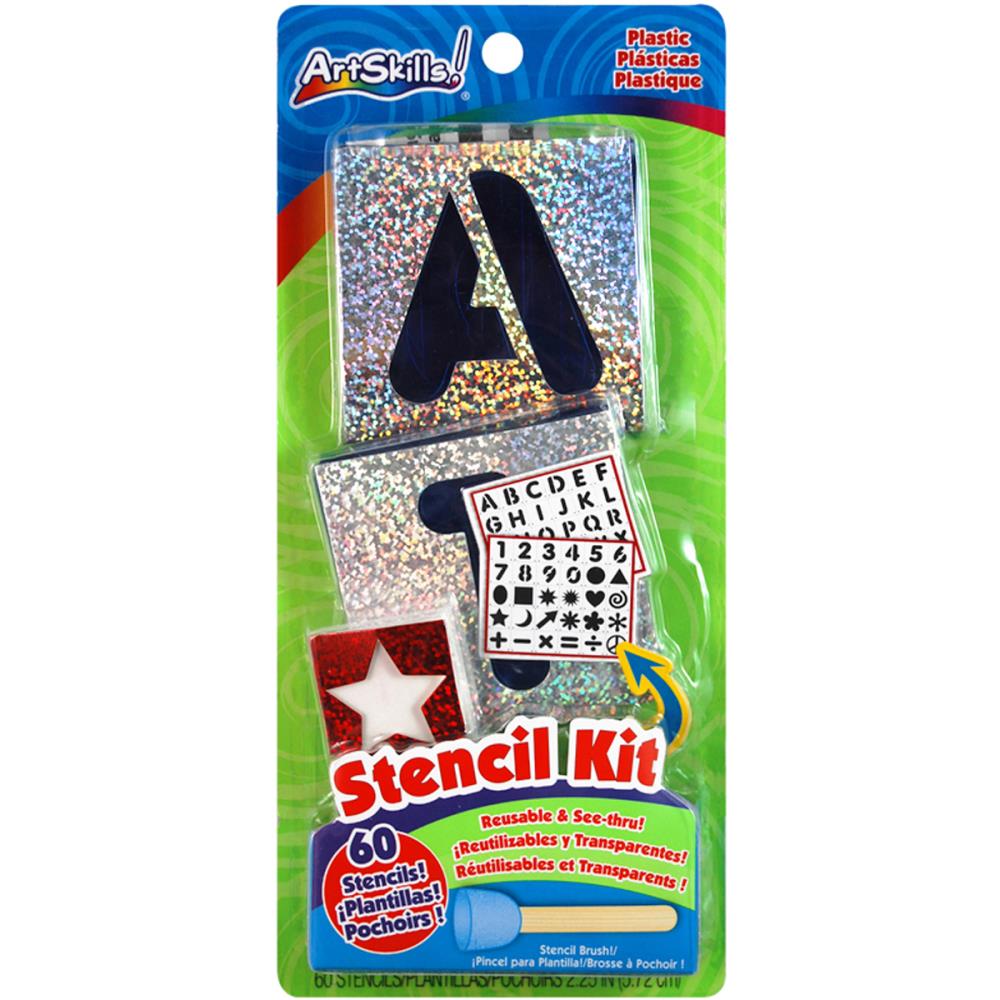 ArtSkills Reusable Letters, Numbers & Shapes Stencil Kit – PaperWorm