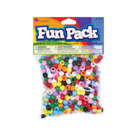 Cousin Fun Value Plastic Beads, Assorted - 16 oz pack