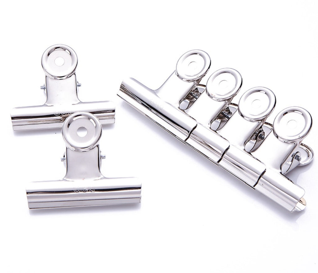 Folder Clips Round Spring Chrome Metal Spring Clip (Round) – PaperWorm