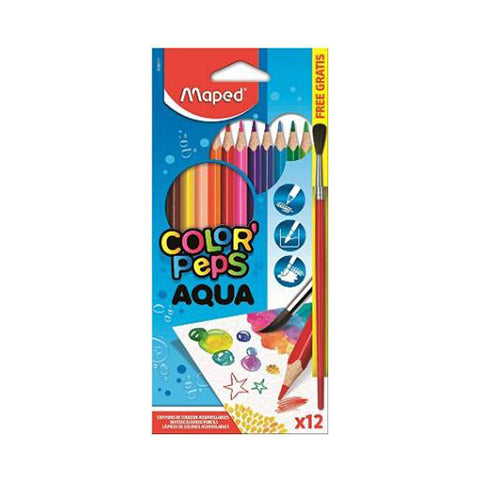Maped Color'Peps Triangular Watercolor Pencils (12 ct)