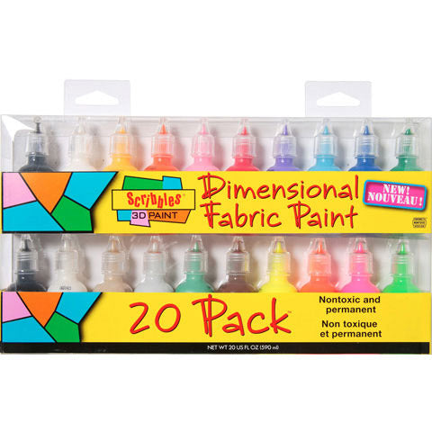 12 Pack: Scribbles Iridescent Gold 3D Fabric Paint