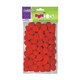 Creativity Street 1" Solid Color Pom Poms (Red)